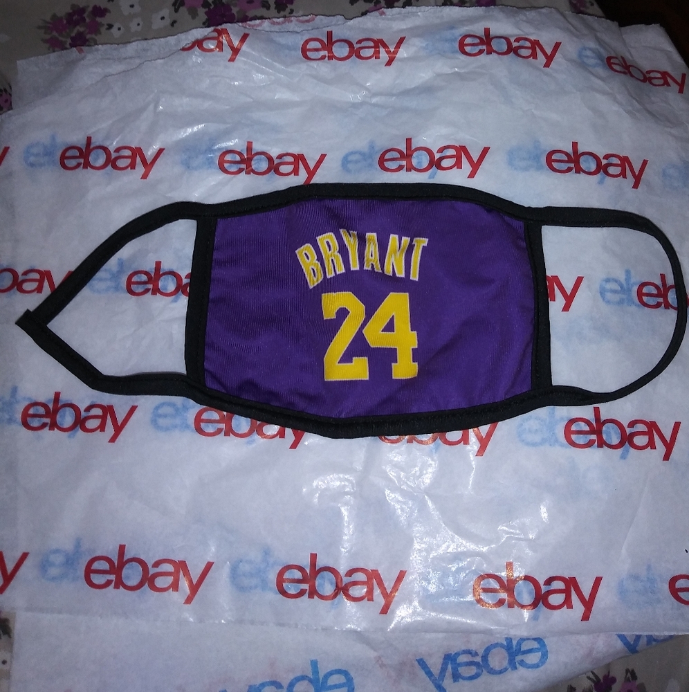 BRYANT #24 Purple Yellow CLOTH Face Mask Facemask